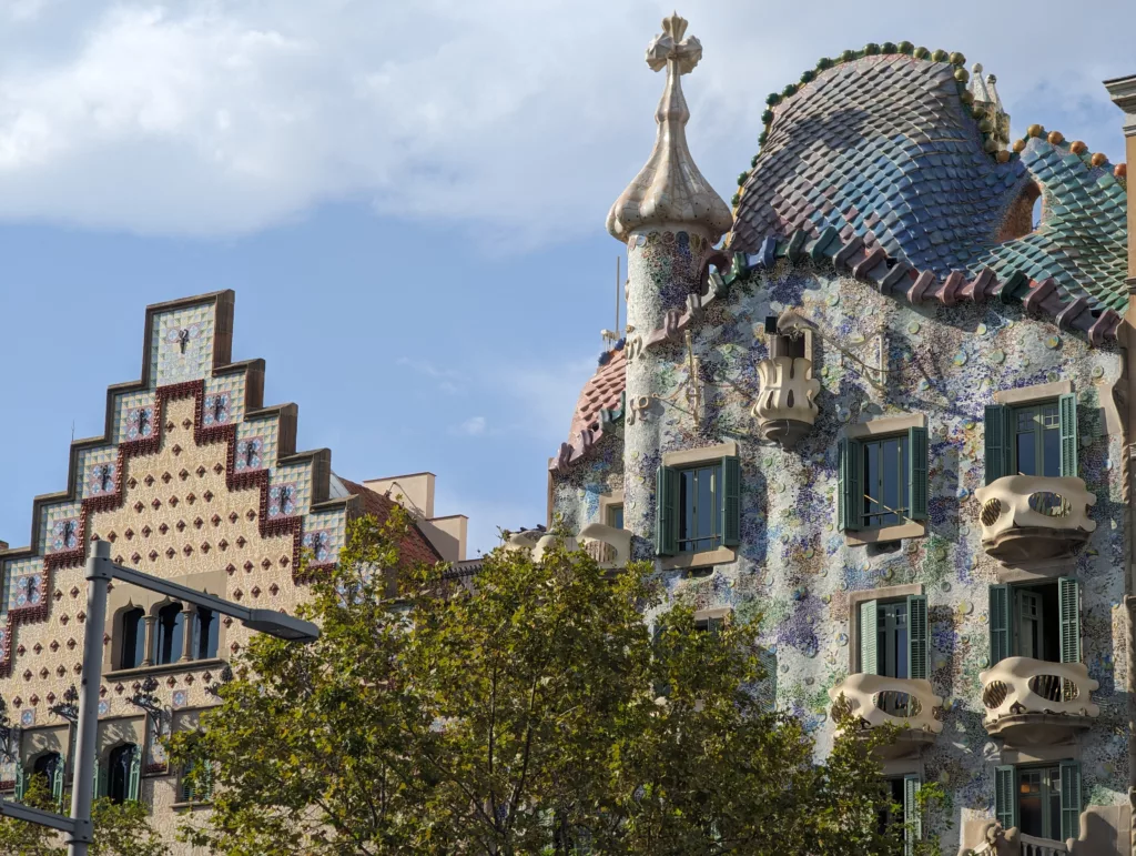 View of Casa Batlló Gaudi