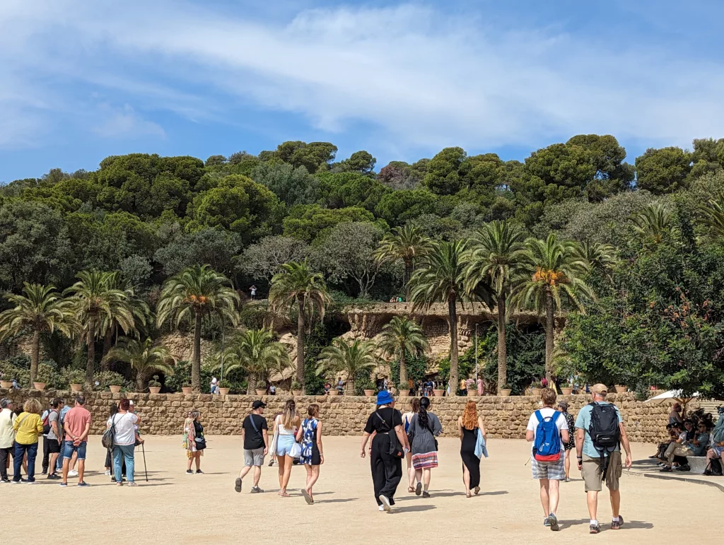 View of the Greek Theatre in Guell park