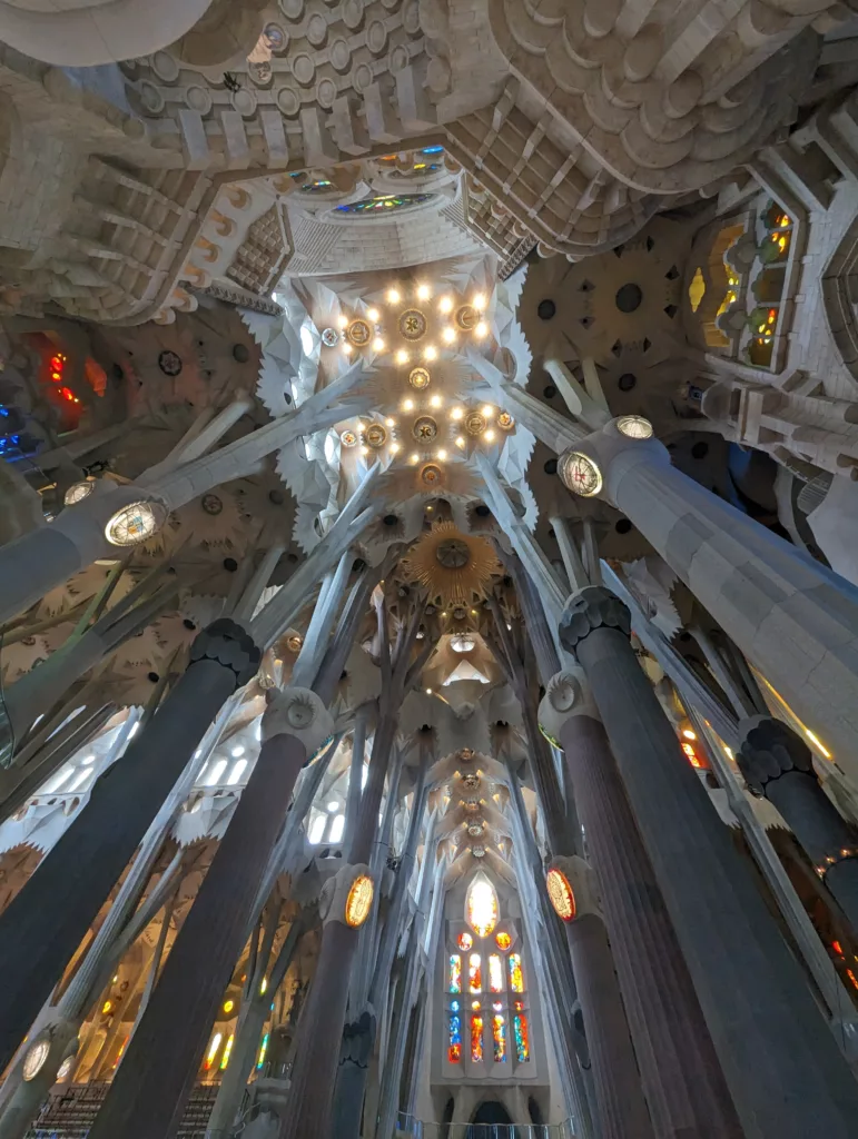 Interior roof of the Sagrada Familiar