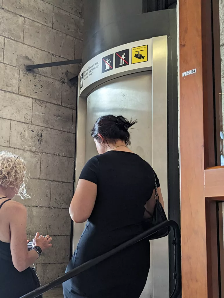 Lift in the Sagrada Familiar