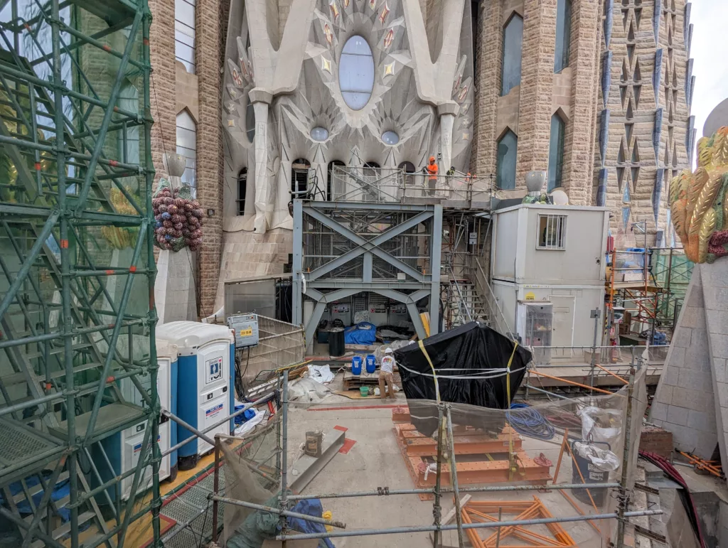 Building work on the Sagrada Familiar
