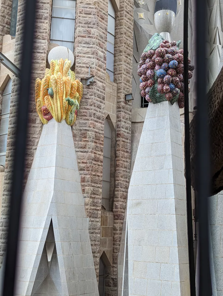 Fruit-style decoration on tower detail
