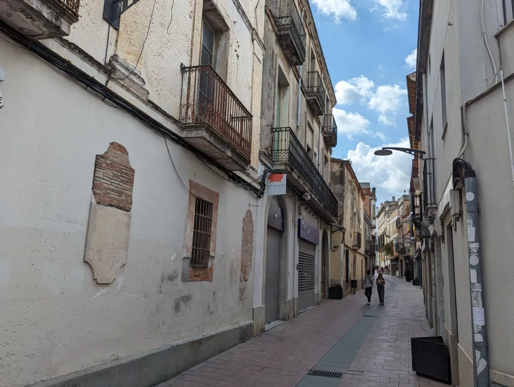 Narrow street with old buildings