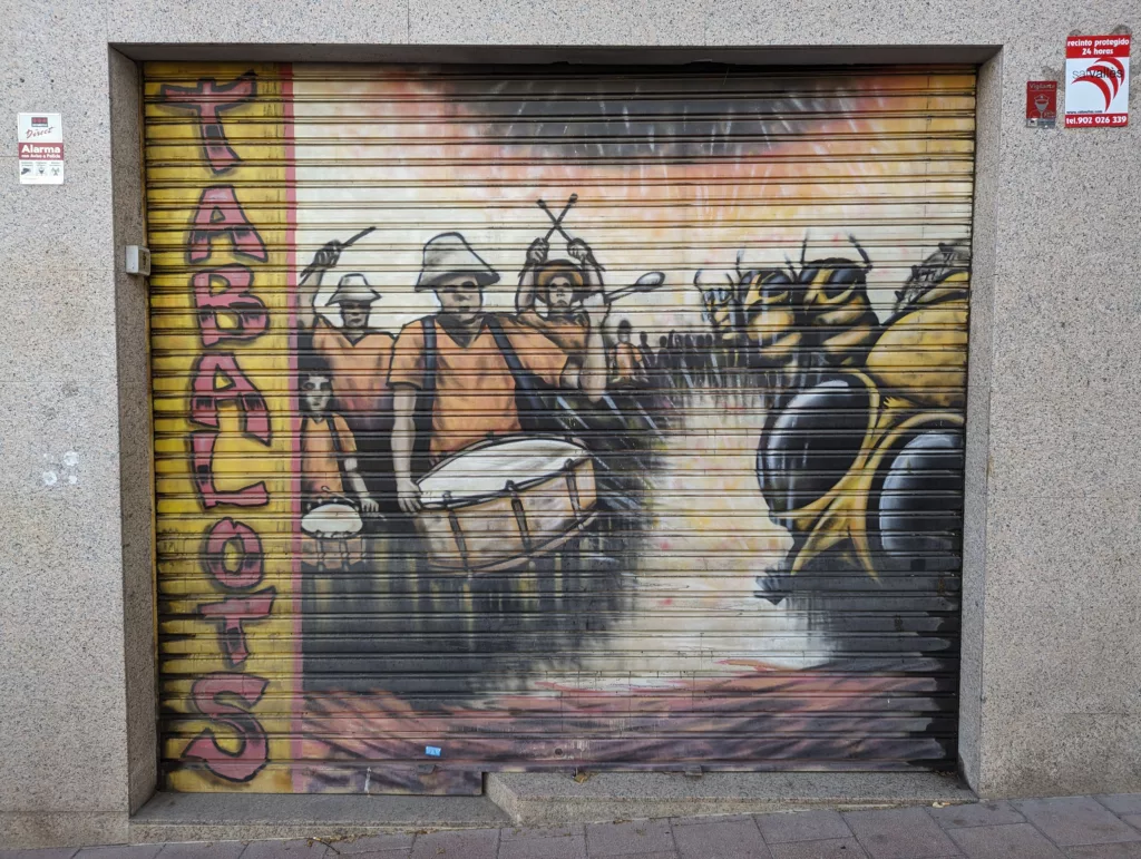 Rollerdoor with mural