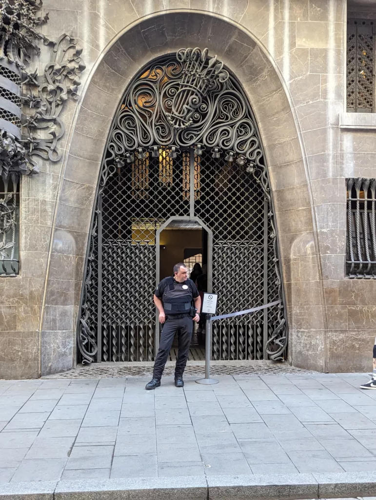 Doorway with Gaudi decorations