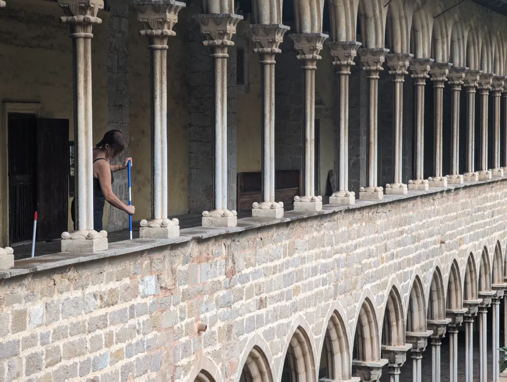 Woman mopping
