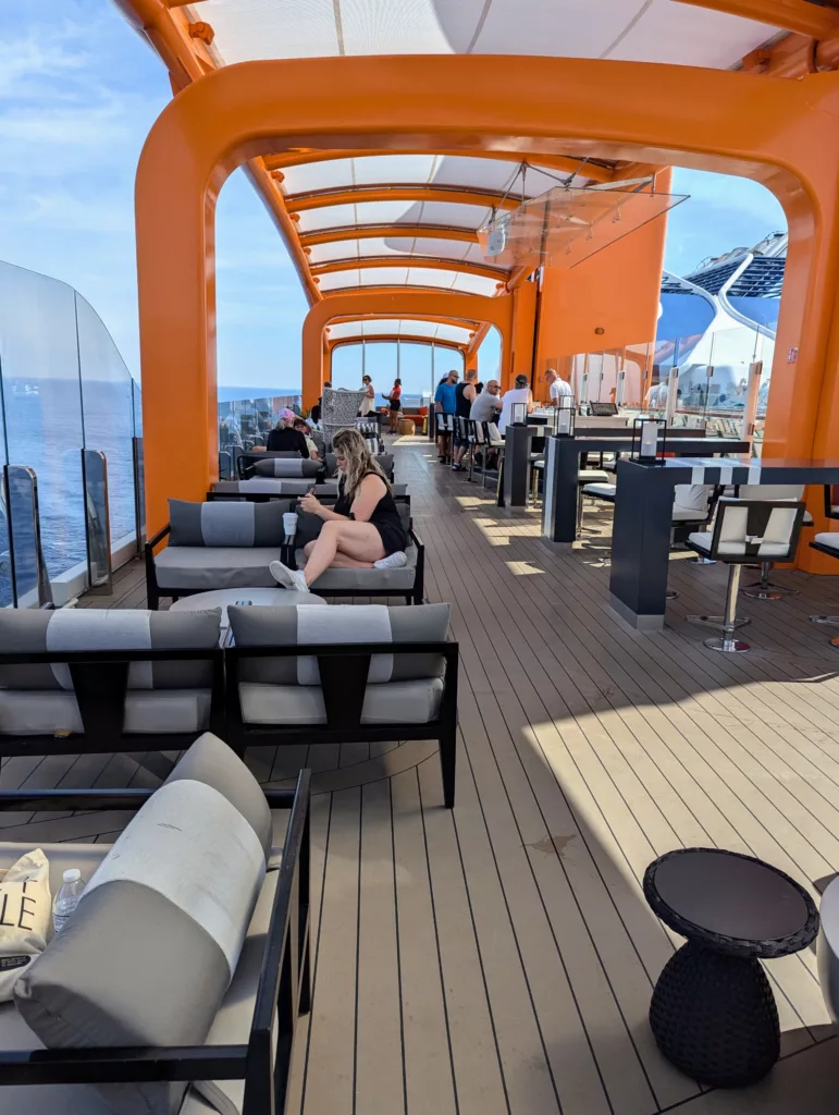 View down Magic Carpet bar