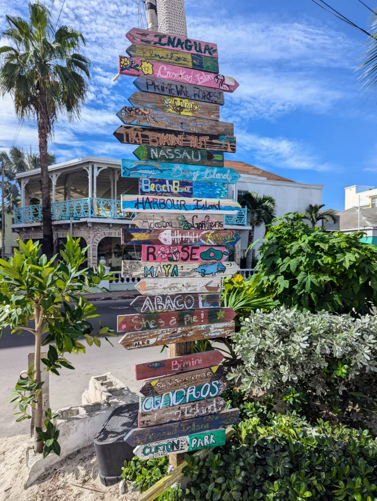 Post with many signs