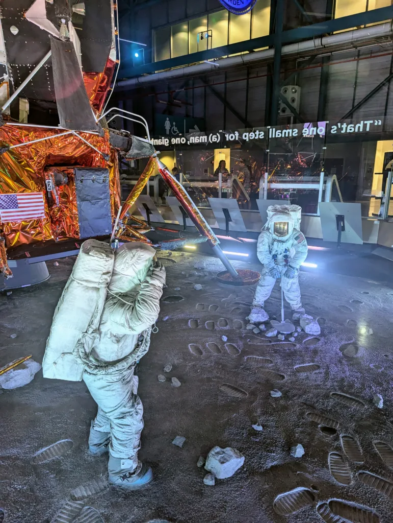 Astronauts on lunar surface