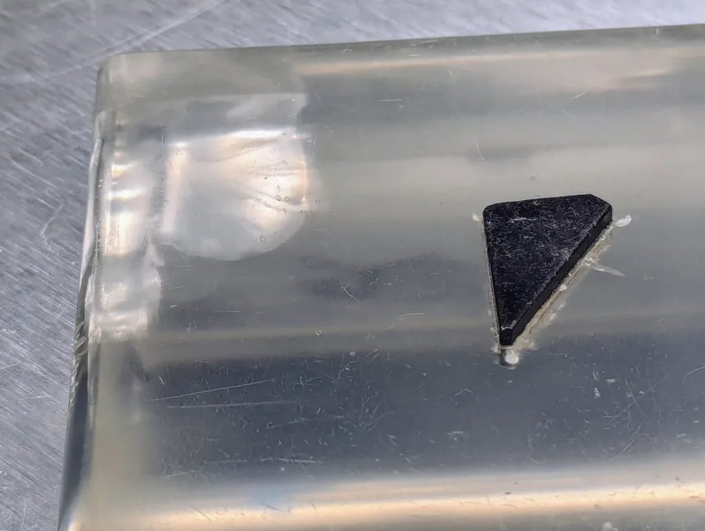 Slice of basalt rock