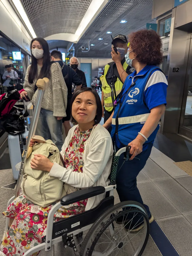 Sachie in wheelchair