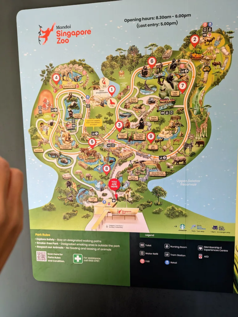 Map of zoo