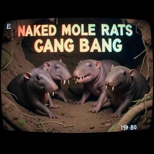 Video screen capture of naked mole rat porn
